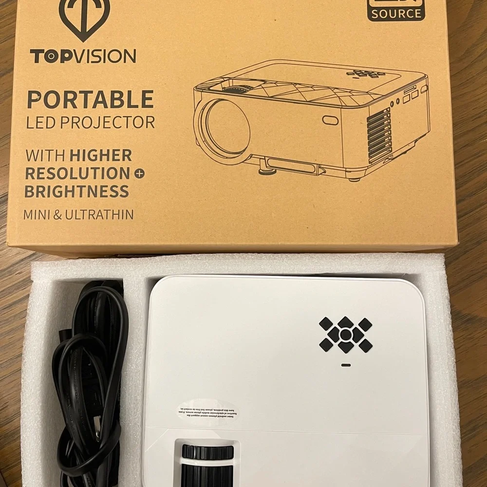 TOPVISION T21 MINI LED HOME THEATER SMARTPHONE PROJECTOR.